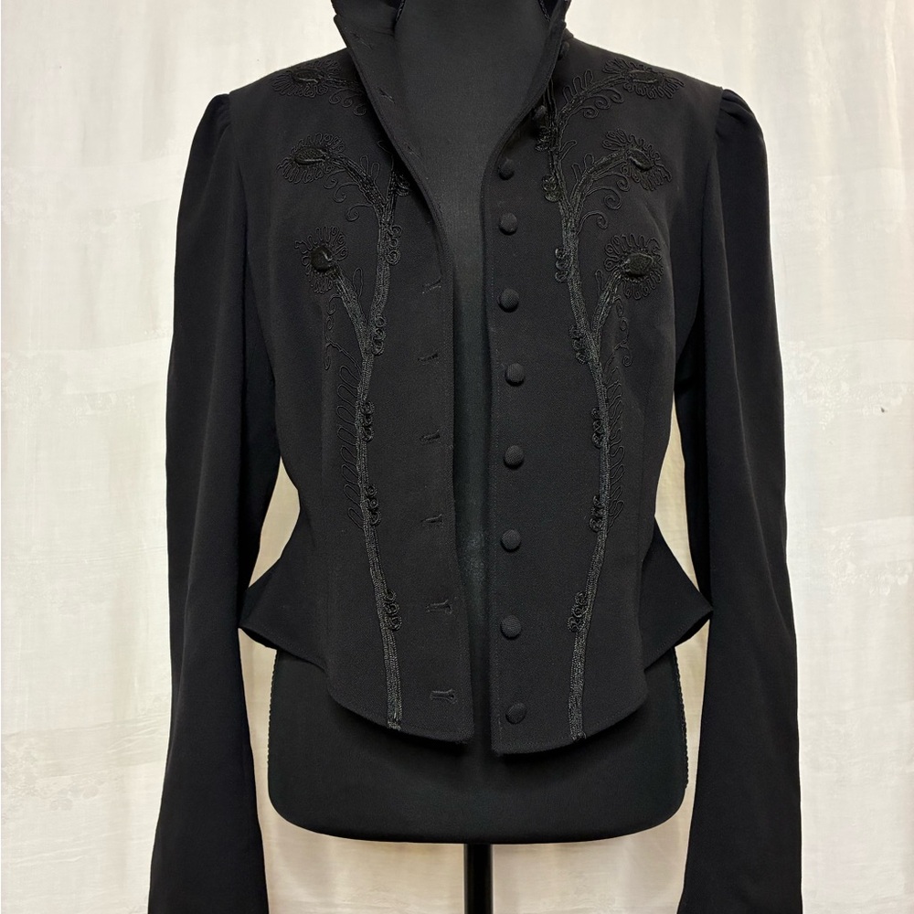 Ralph Lauren Black Embroidered Blazer